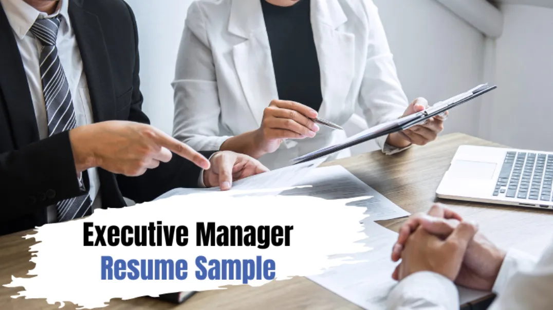 This Image is About Executive Manager Resume Sample