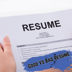 This image is about Good Vs Bad Resume-A complete differentiating guide⚙️